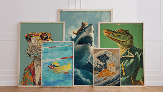 Framed art prints made by Paw Prints