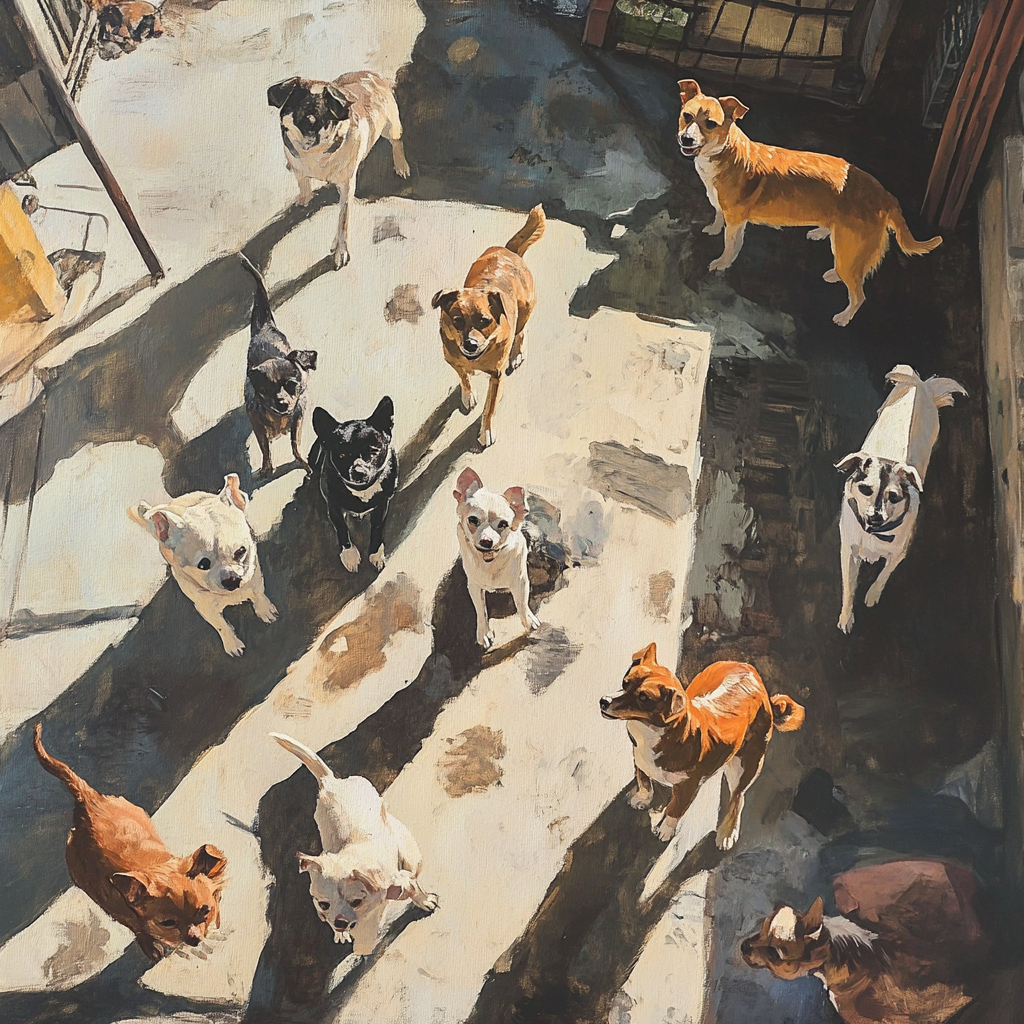Painting of Straw Dogs - Paw Prints